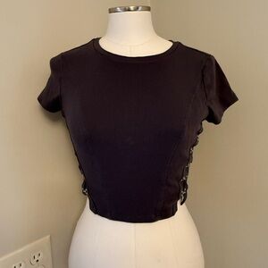 Women's Dark Grey Crop Top